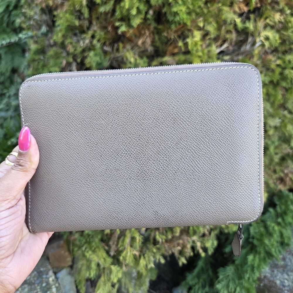 Hermes Taupe Leather Organizer - Picture 2 of 9